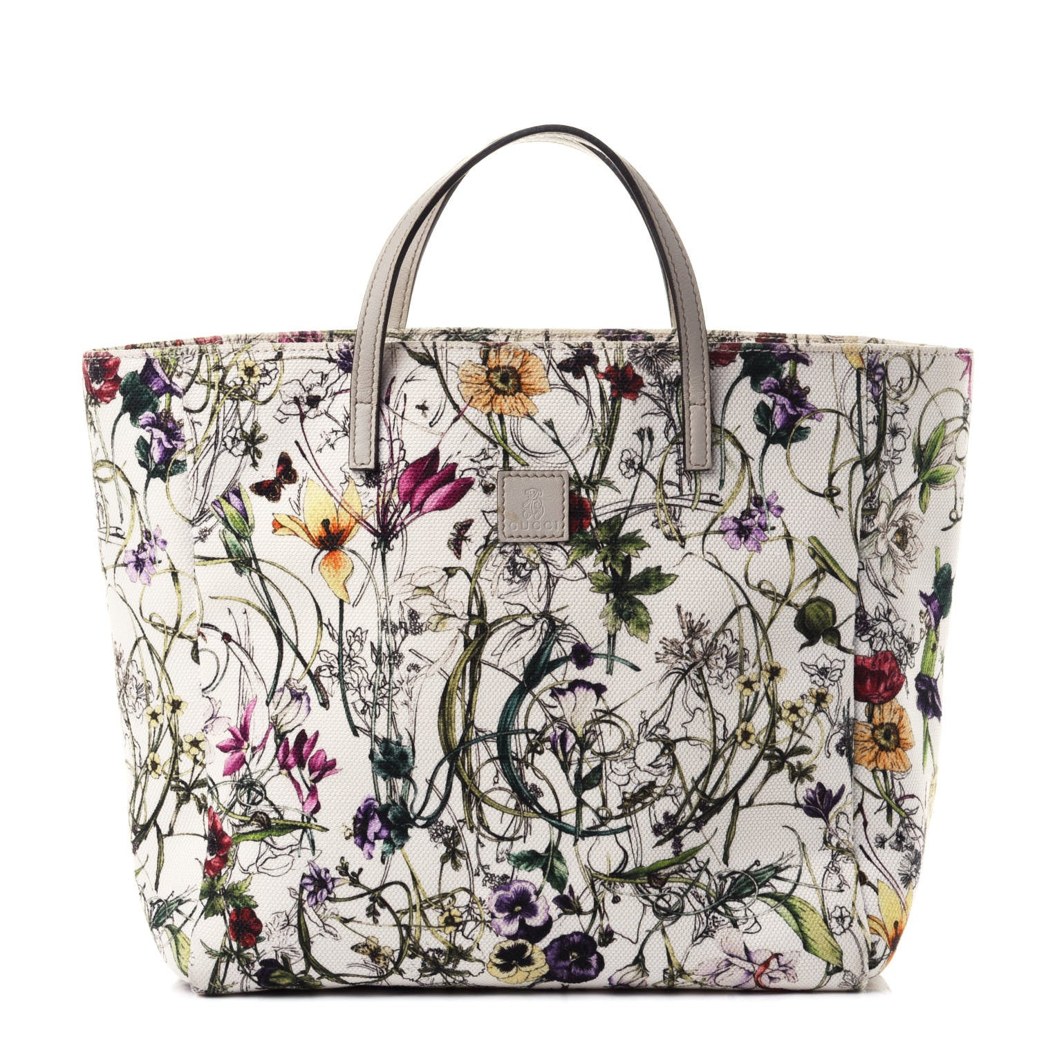 Gucci Canvas Childrens Floral Print Tote White 1 of 5