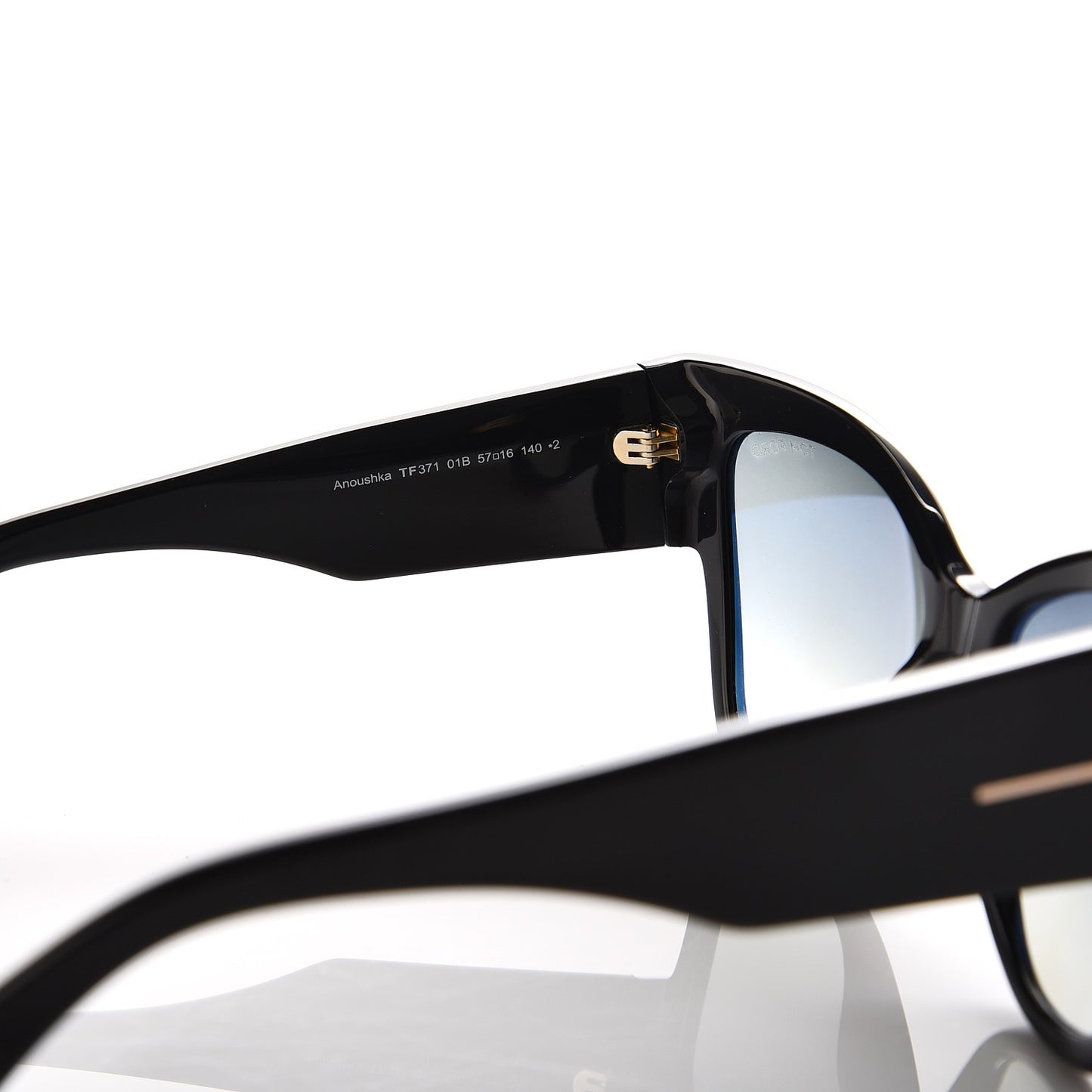 Acetate Anoushka Cat Eye Sunglasses TF371 Black