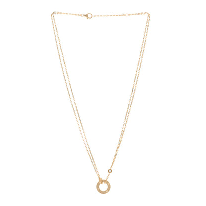 Cartier 18K Yellow Gold 2 Diamond LOVE Necklace 3 of 5