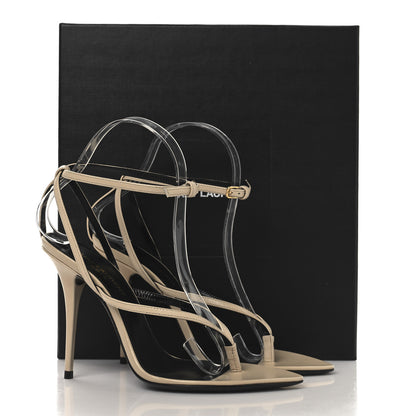 Saint Laurent Calfskin Nadja 105 Ankle Strap Sandals 36 Trench 10 of 10