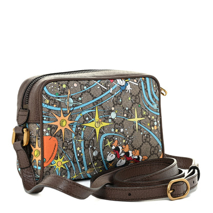 Gucci X DISNEY GG Supreme Monogram Donald Duck Interlocking G Shoulder Bag Beige Multicolor New Acero 3 of 11
