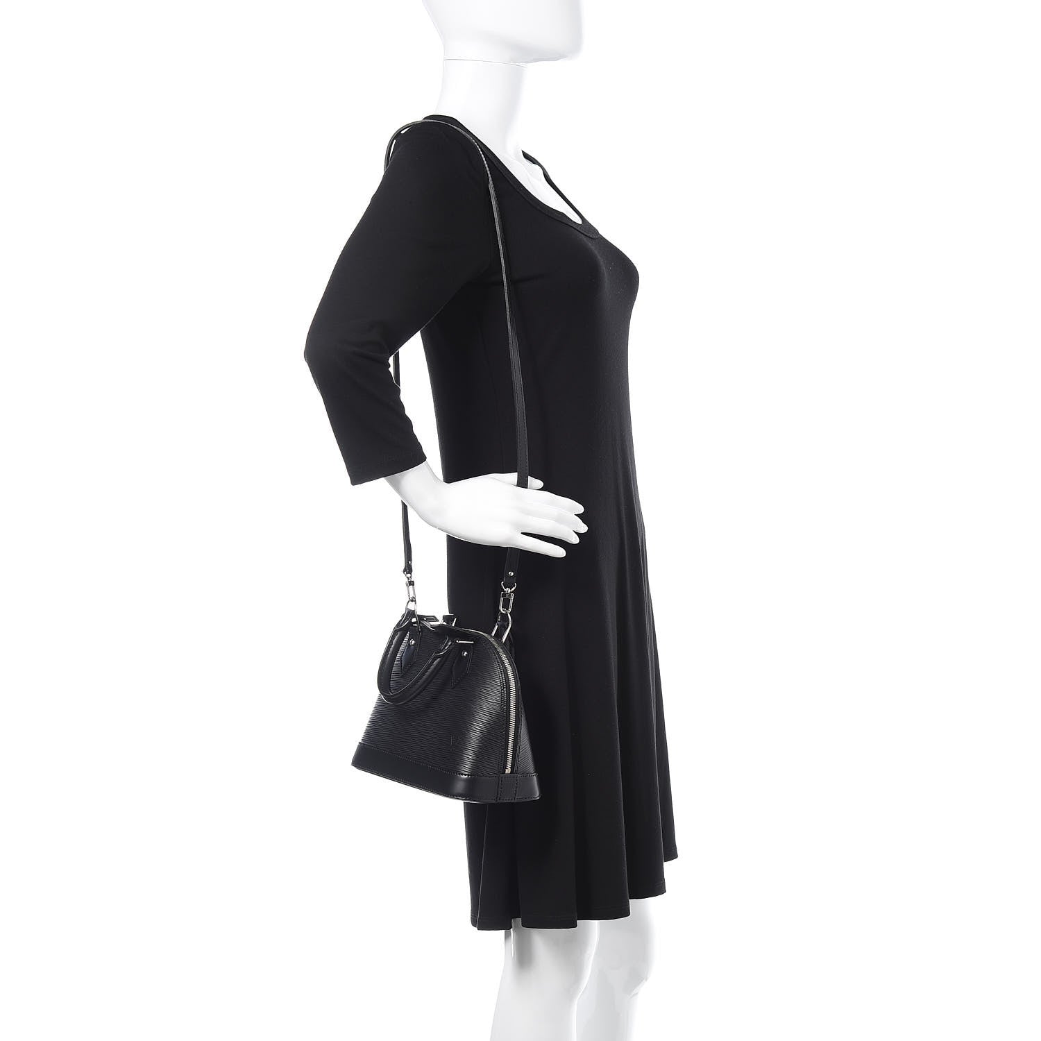 Louis Vuitton Epi Alma BB Black 2 of 9