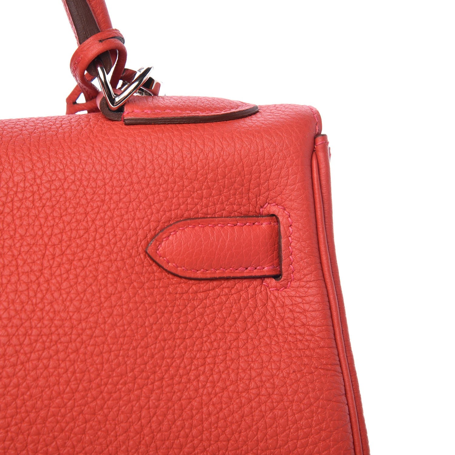 Hermes Togo Kelly Retourne 32 Vermillion 32 of 36