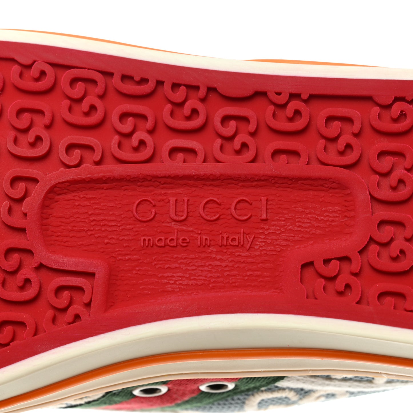 Cotton GG Monogram Web Womens 1977 Tennis Sneakers 36.5 Philod Ivory Mystic White