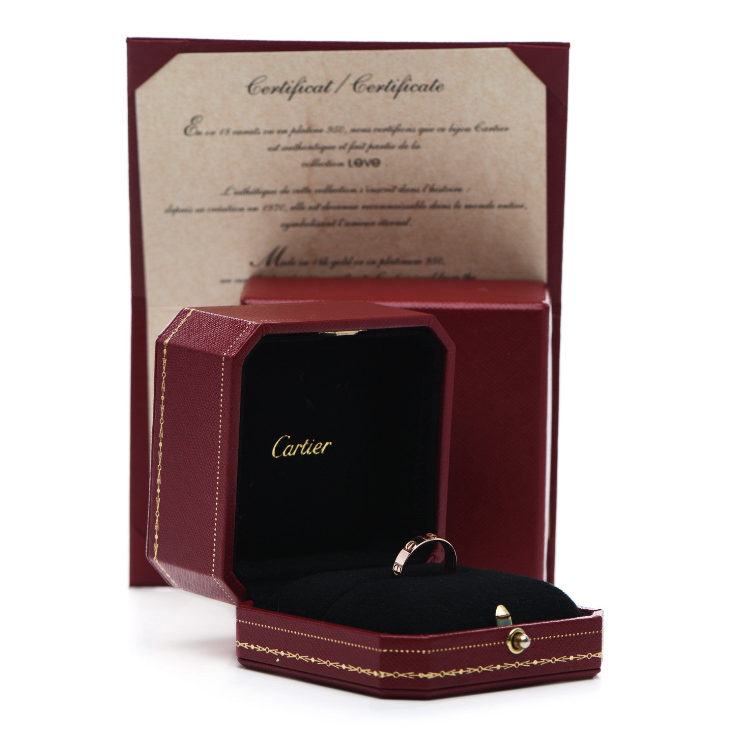 Cartier 18K Pink Gold 3.5mm LOVE Wedding Band Ring 51 5.75 8 of 8