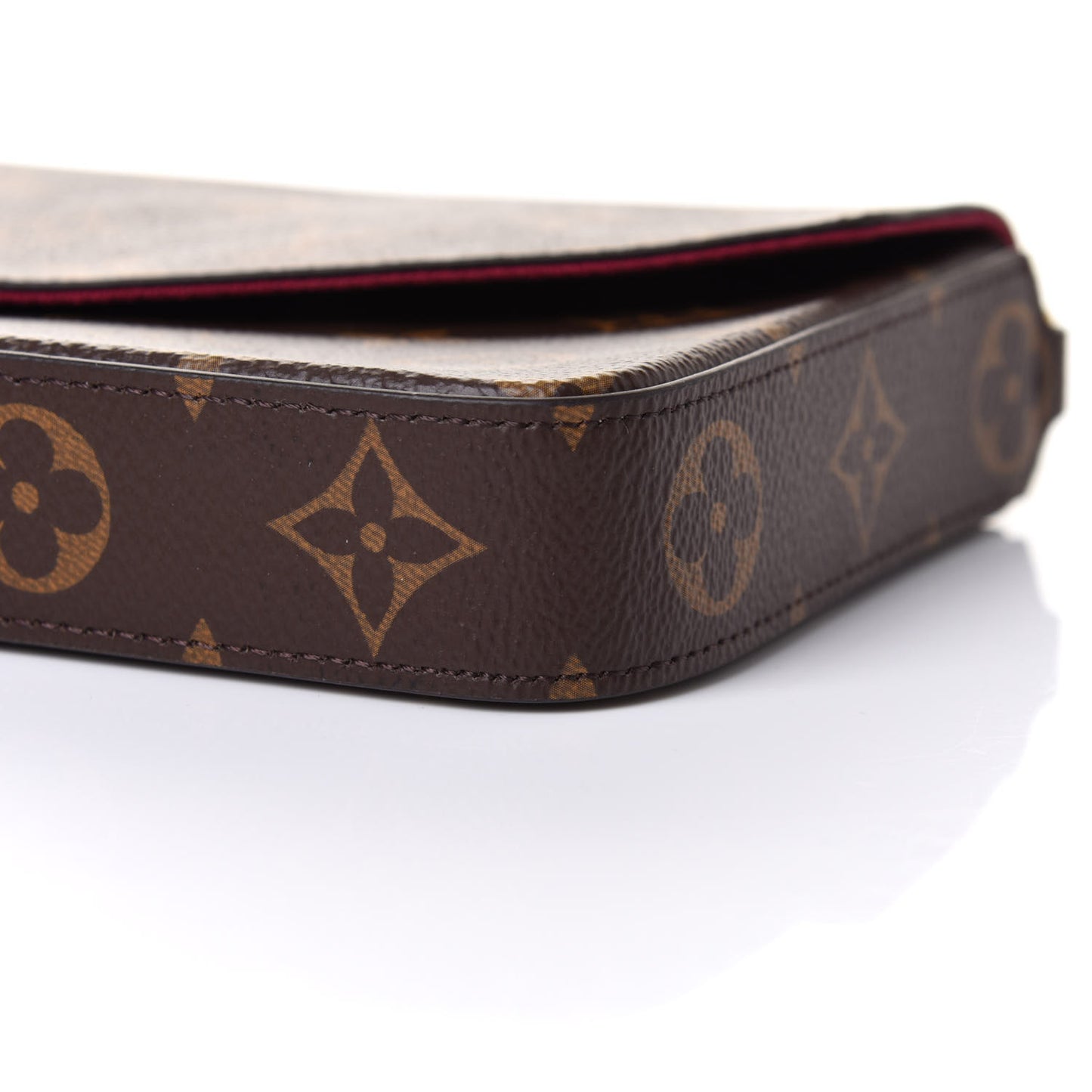 Monogram Pochette Felicie Chain Wallet Fuchsia