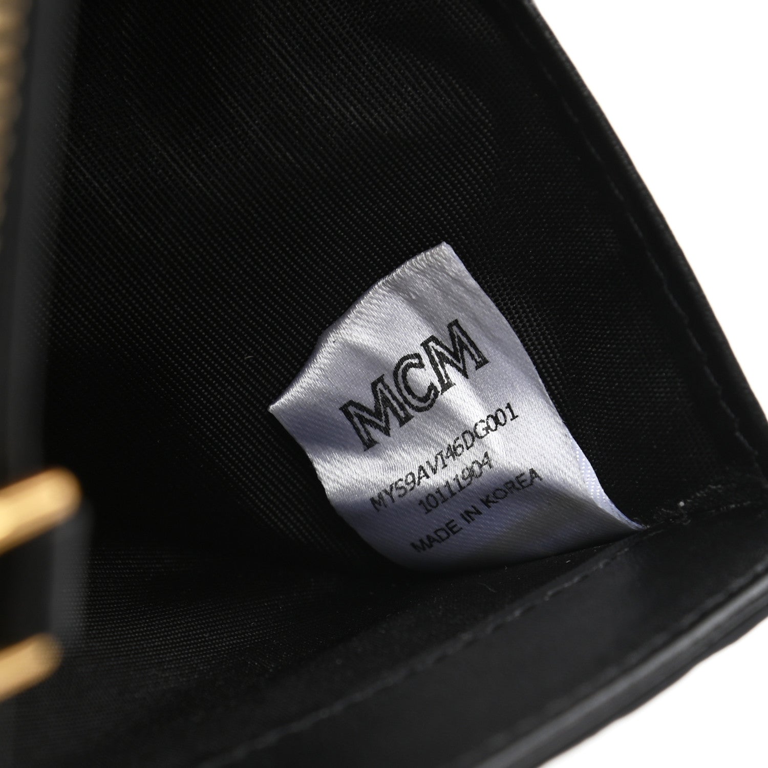 MCM Gradation Visetos Compact Wallet Black Gold 9 of 9