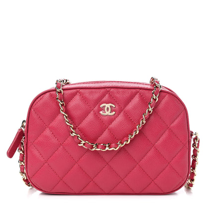 Chanel Caviar Quilted Camera Case Dark Pink 1 of 9