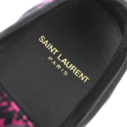 Saint Laurent Canvas Leopard Print Venice Low Top Sneakers 38 Fuxia Black 8 of 10
