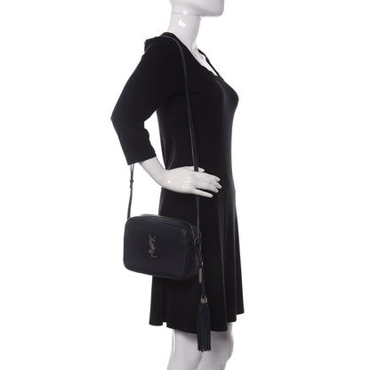 Saint Laurent Calfskin Monogram Lou Camera Bag Blue 2 of 10