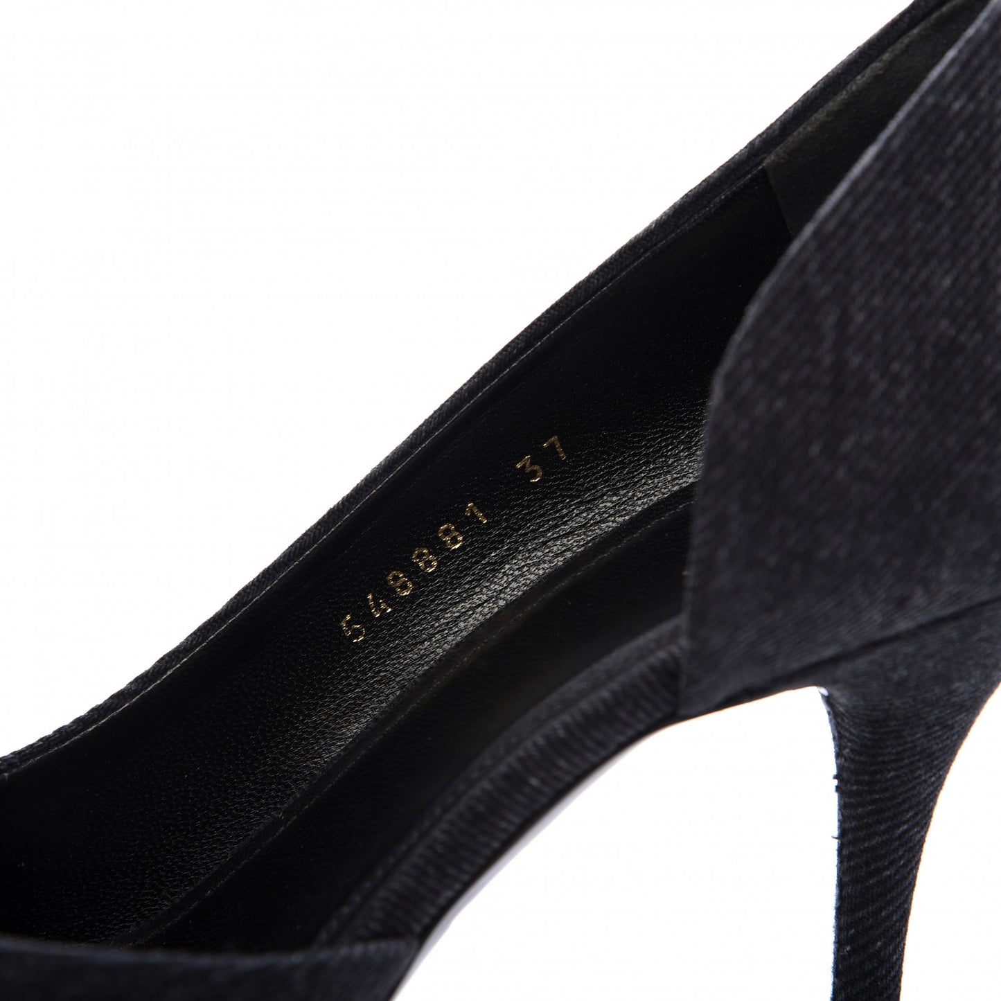 Denim BB D'Orsay Pointed Toe Knife 80mm Pump 37 Black