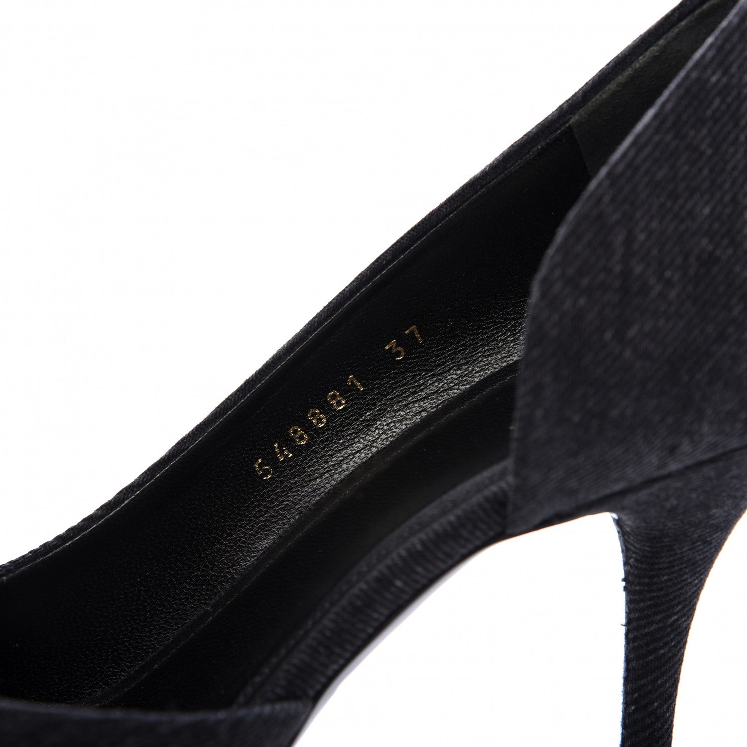 Balenciaga Denim BB D'Orsay Pointed Toe Knife 80mm Pump 37 Black 8 of 9