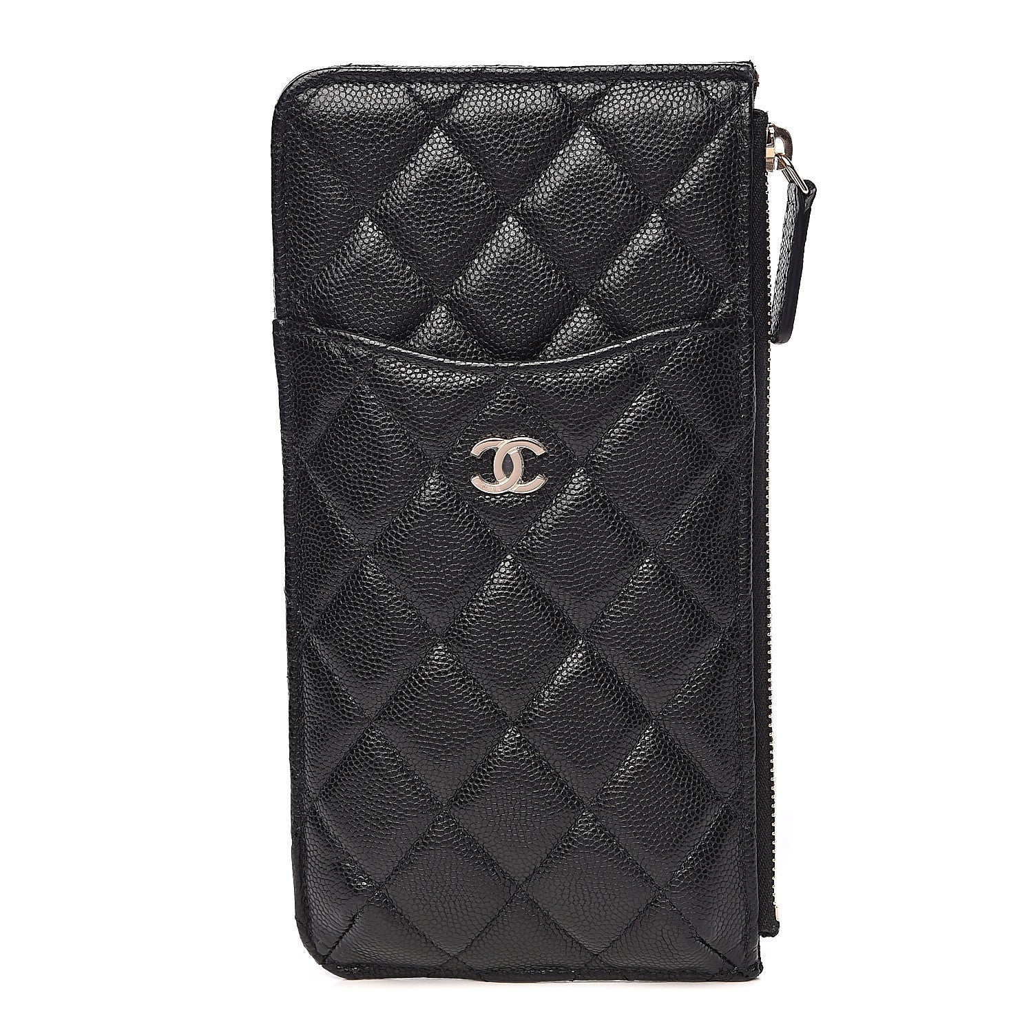 Chanel Caviar Quilted Classic Flat Wallet Pouch Black 1 of 9