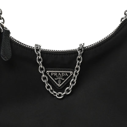 Prada Nylon Re-Edition 2005 Shoulder Bag Black 9 of 12