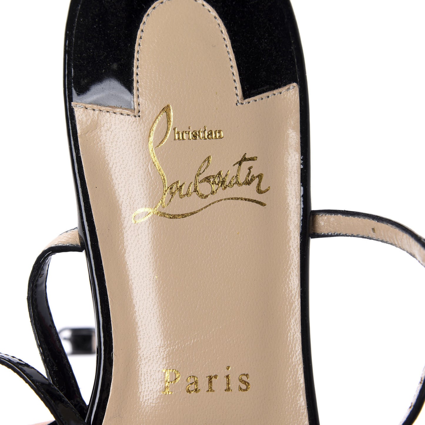 Patent Flat Sandal 38 Black