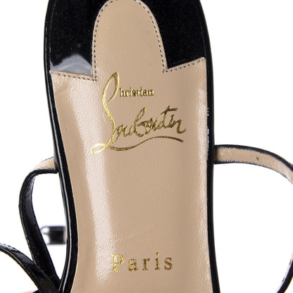Christian Louboutin Patent Flat Sandal 38 Black 7 of 8