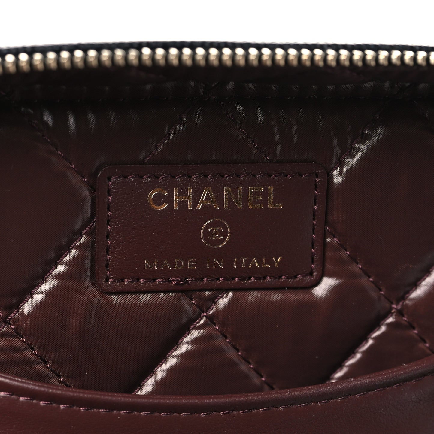 Caviar Quilted Large Vanity Pouch Black