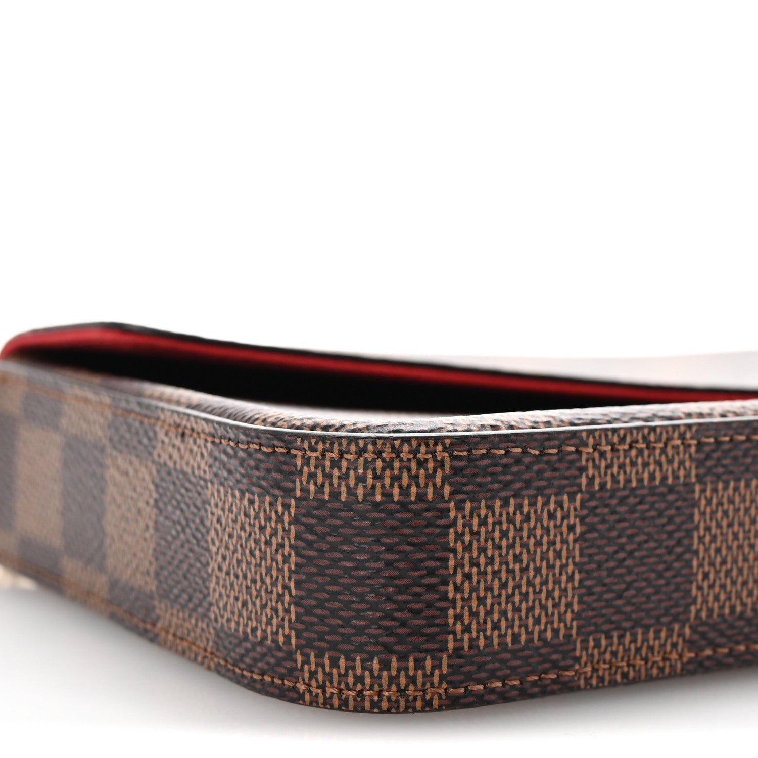 Louis Vuitton Damier Ebene Pochette Felicie Chain Wallet 9 of 10