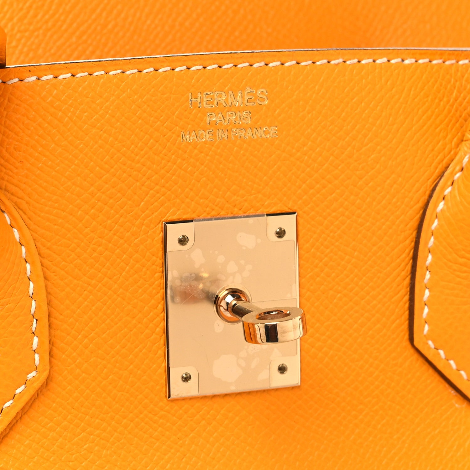 Hermes Epsom Candy Birkin 35 Jaune D'Or Feu 6 of 12