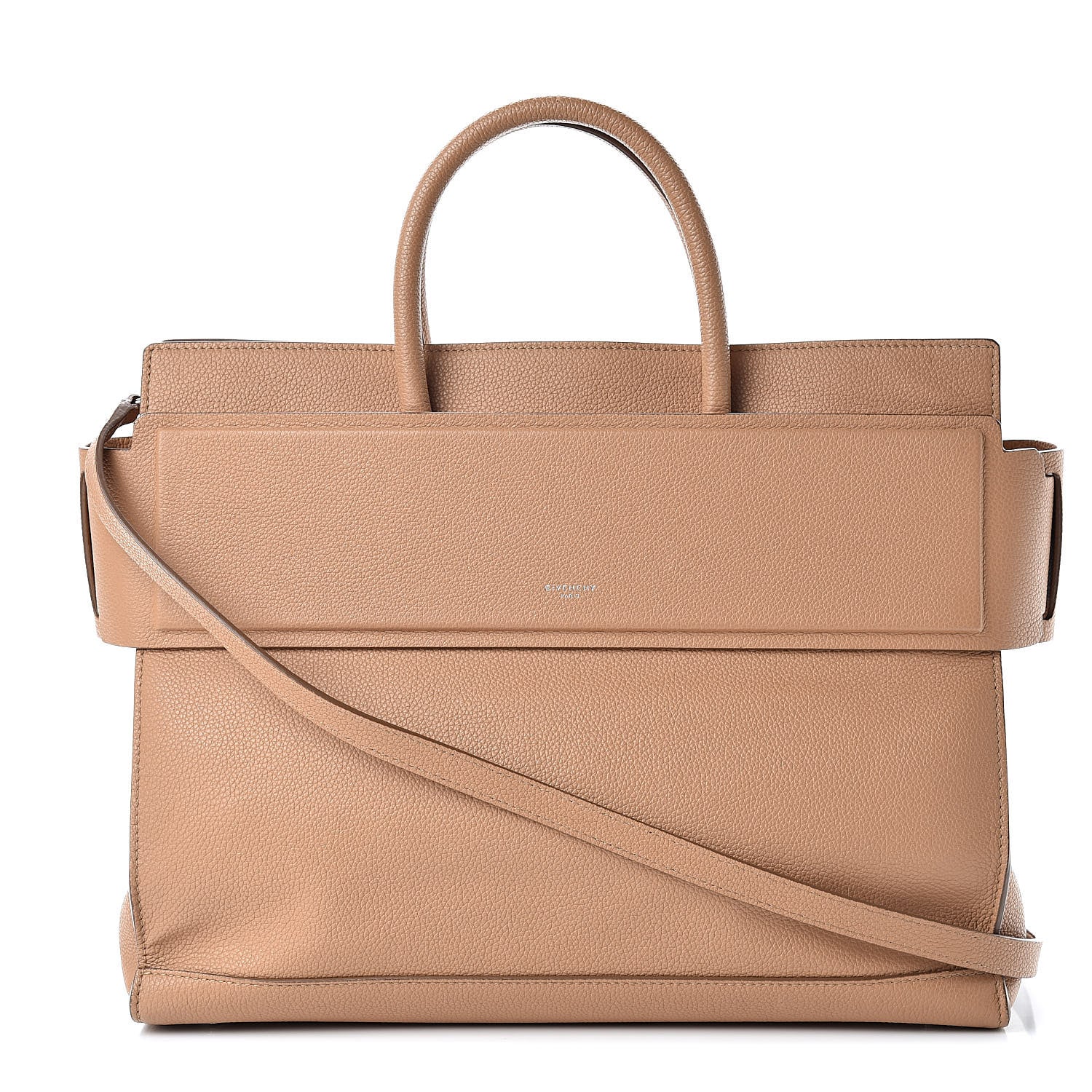 Givenchy Grained Calfskin Medium Horizon Satchel Beige 3 of 15