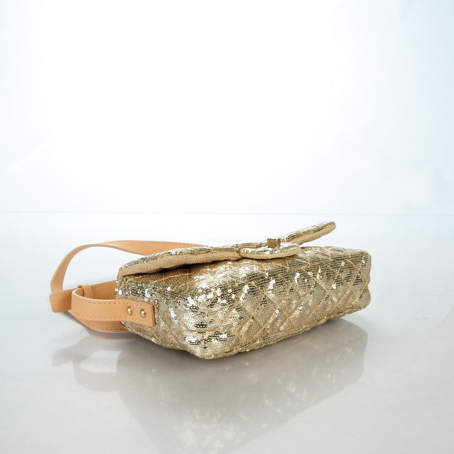 Chanel Sequin Small Reissue Messenger Flap Gold 4 of 9