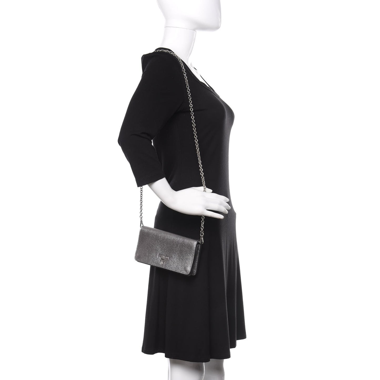 Vitello Daino Chain Wallet Cromo