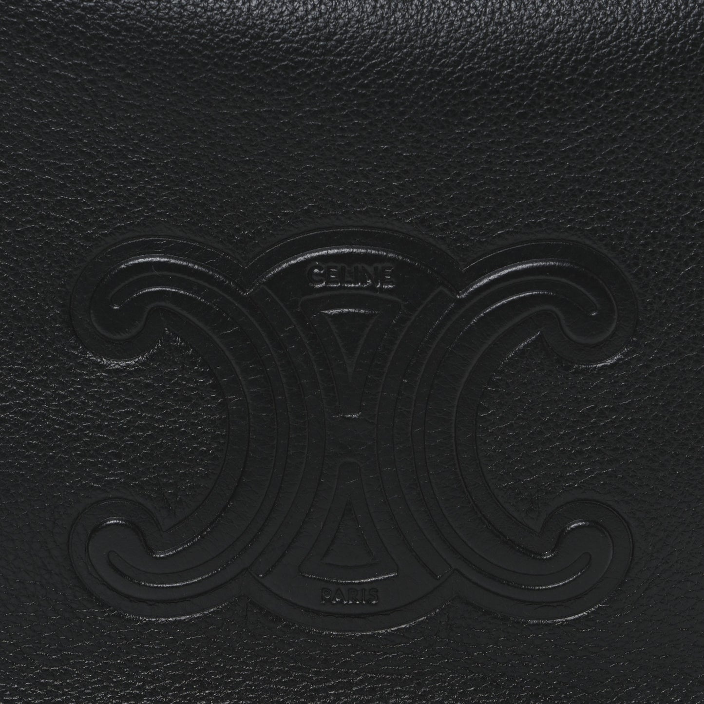 Supple Calfskin Cuir Triomphe Small Heloise Shoulder Bag Black