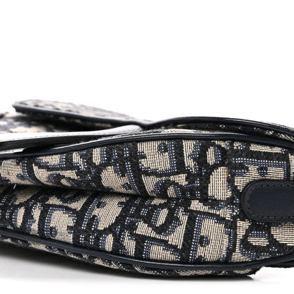 Christian Dior Oblique Mini Saddle Bag Blue 10 of 12