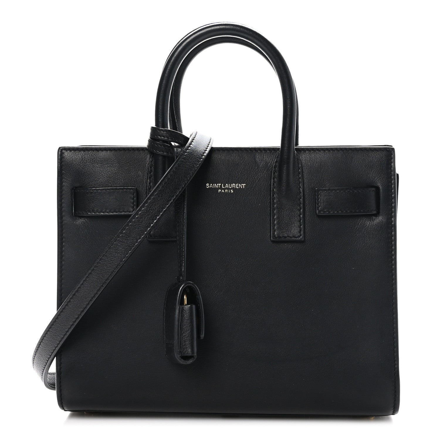 Saint Laurent Grained Calfskin Nano Sac De Jour Black 1 of 10