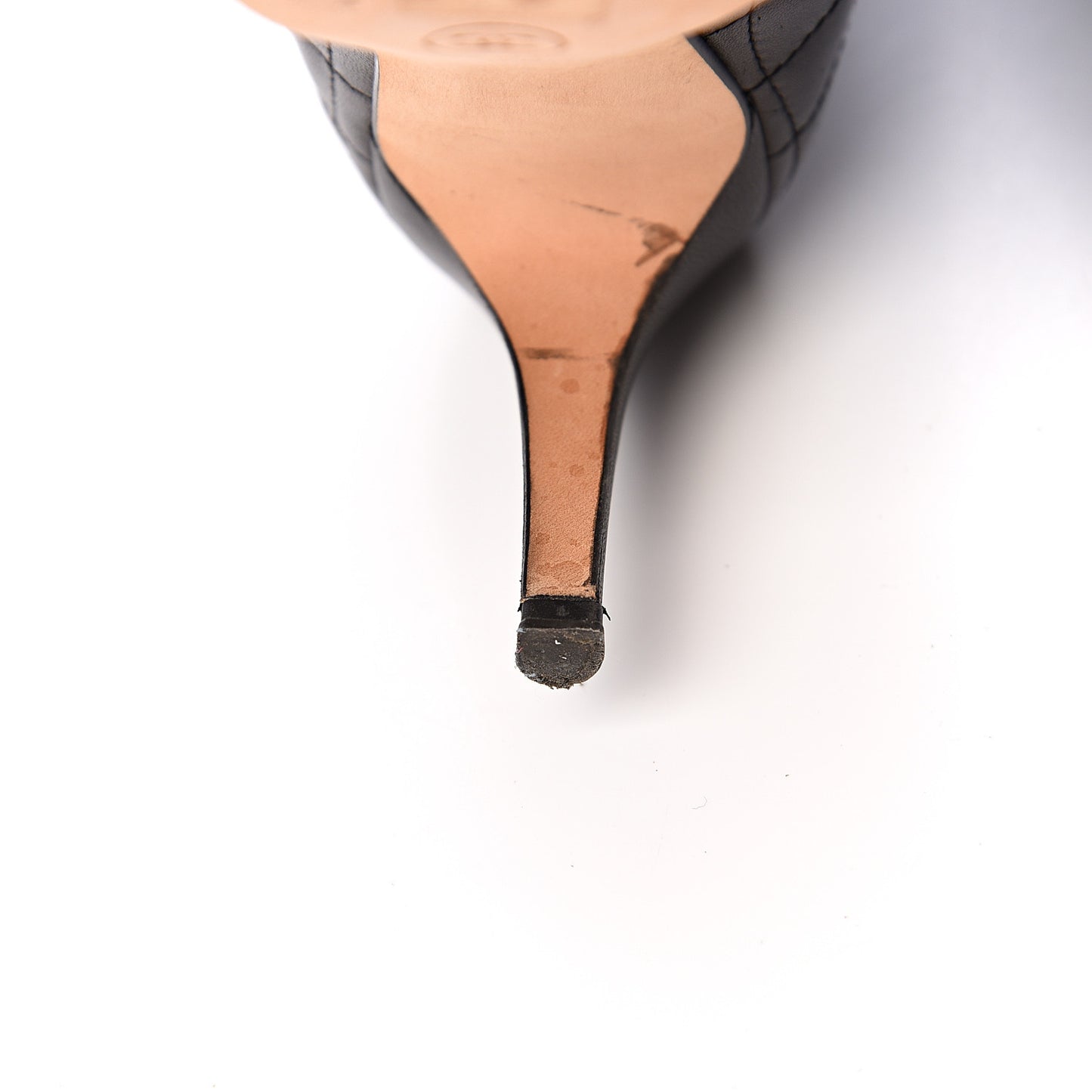 Lambskin Quilted CC Cap Toe Boots 39 Black
