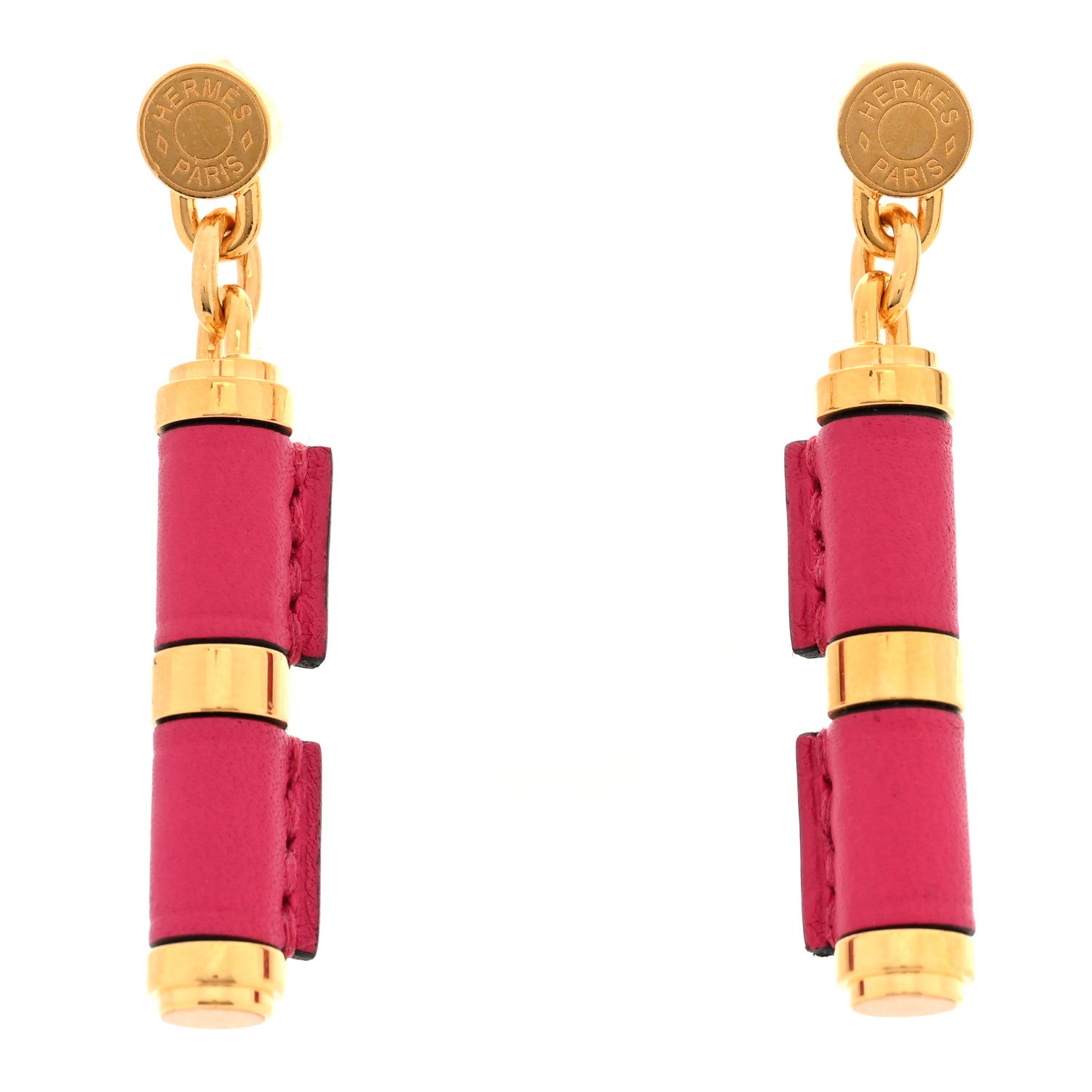 Hermes Swift PM Charniere Earrings Rose Mexico 1 of 4