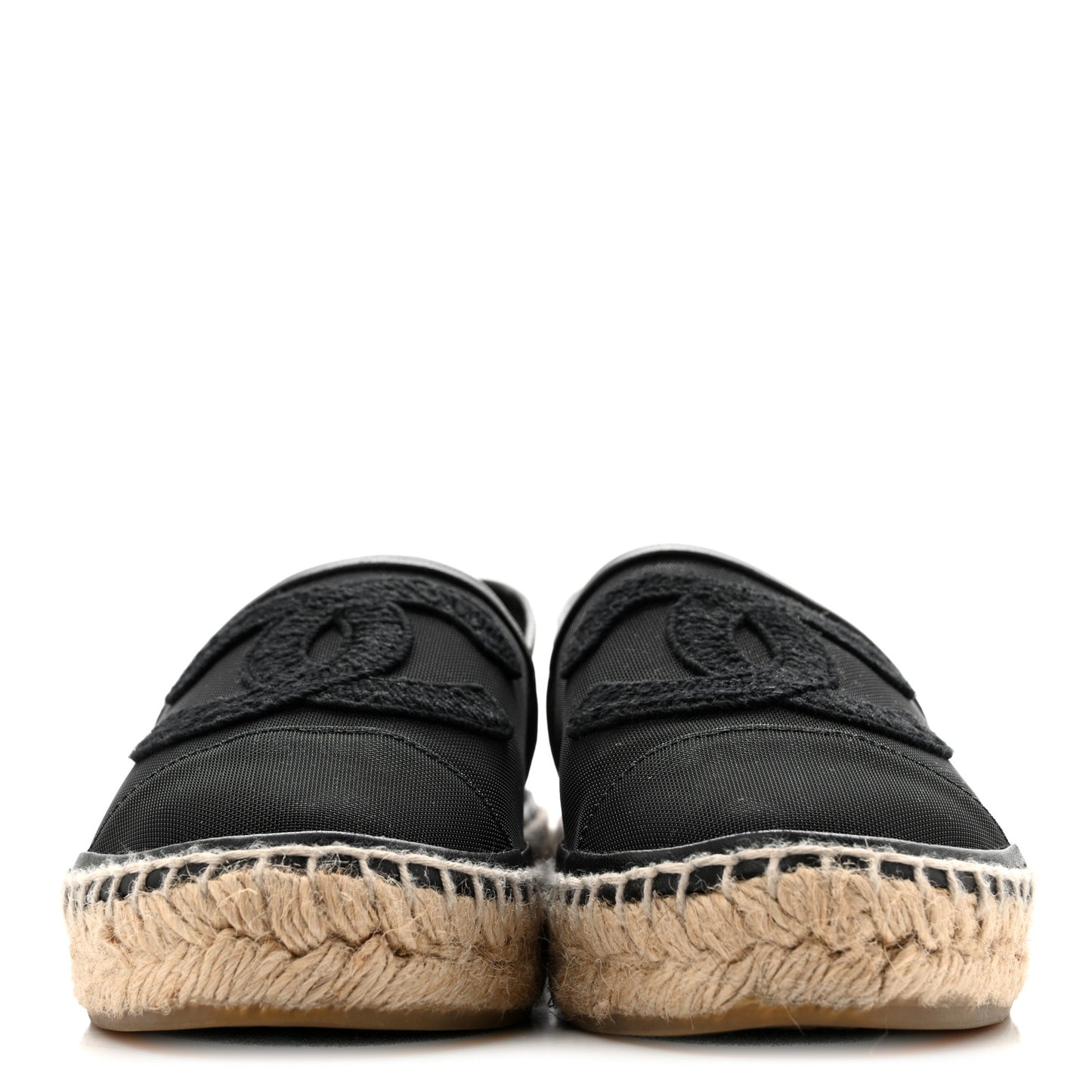 Mesh Grosgrain CC Espadrilles 38 Black