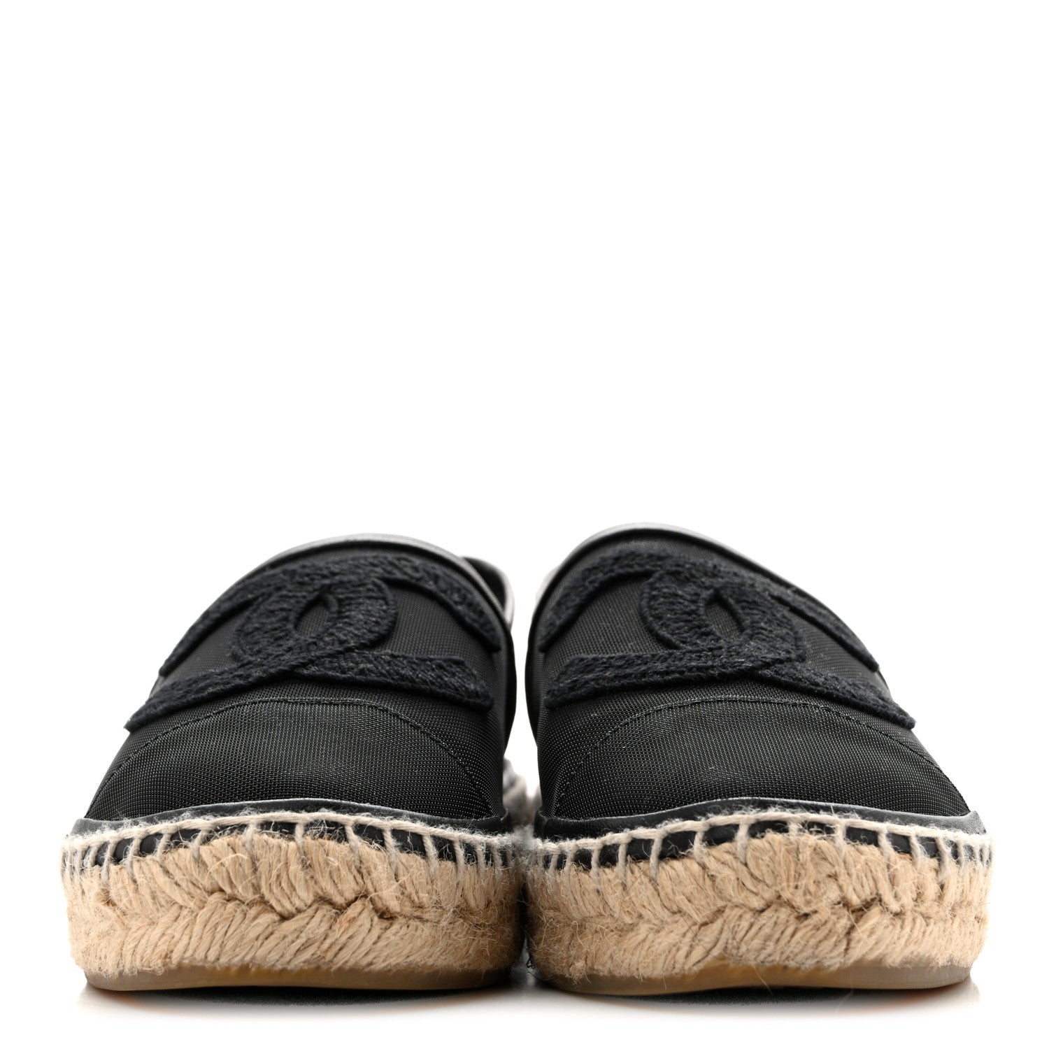 Chanel Mesh Grosgrain CC Espadrilles 38 Black 3 of 11