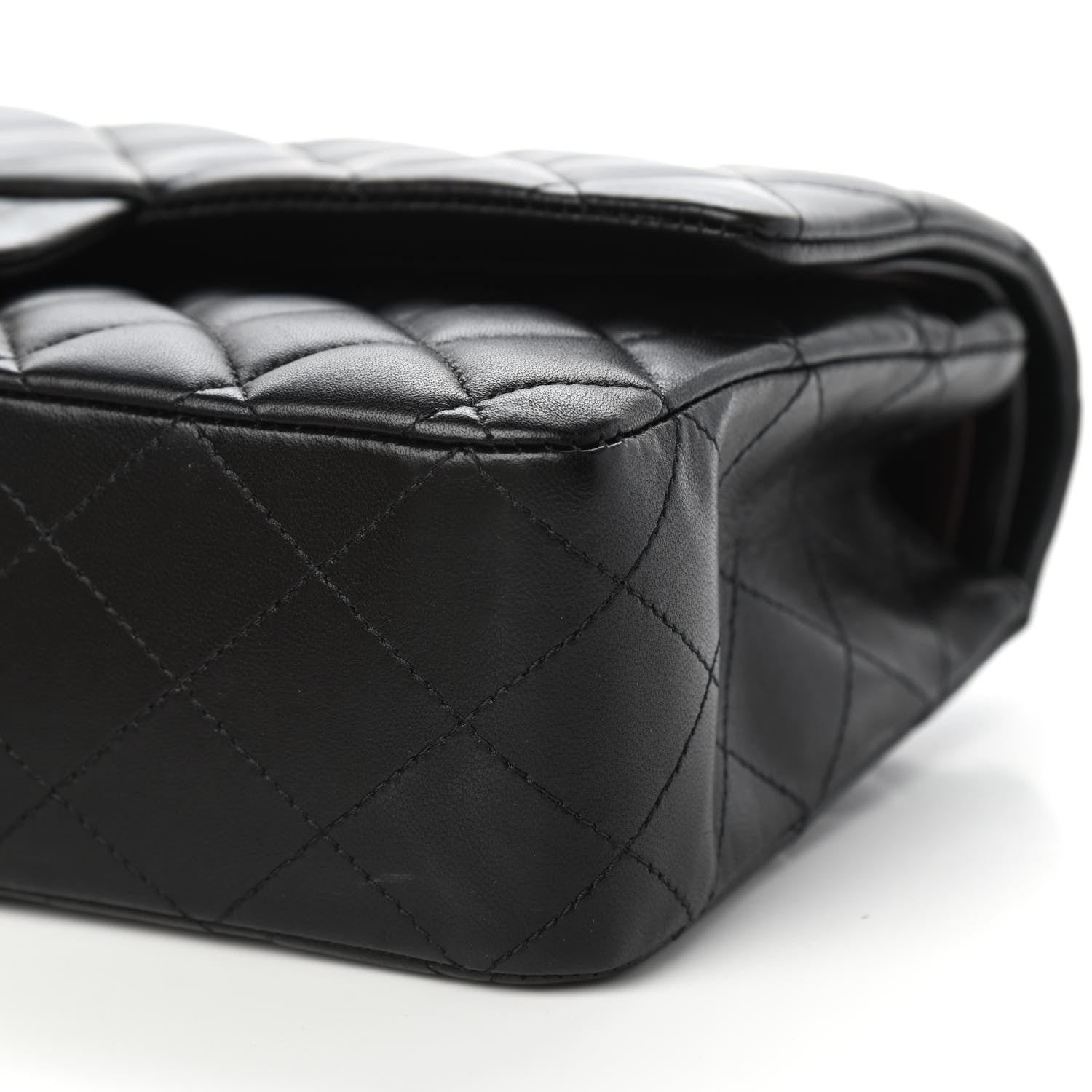 Chanel Lambskin Quilted Medium Double Flap Black 9 of 11