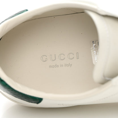 Gucci Calfskin Ayers Bee Embroidered Womens Ace Sneakers 38.5 White Green 8 of 17