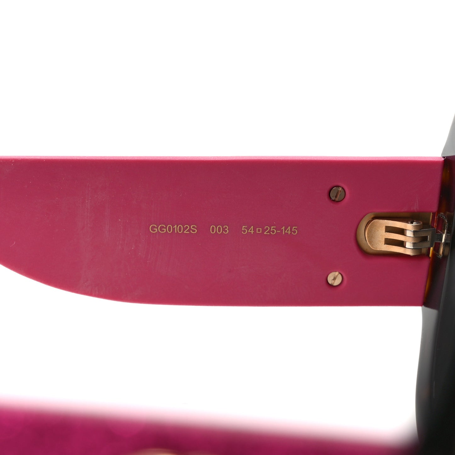 Square Frame GG0102S Sunglasses Glitter Pink Multi
