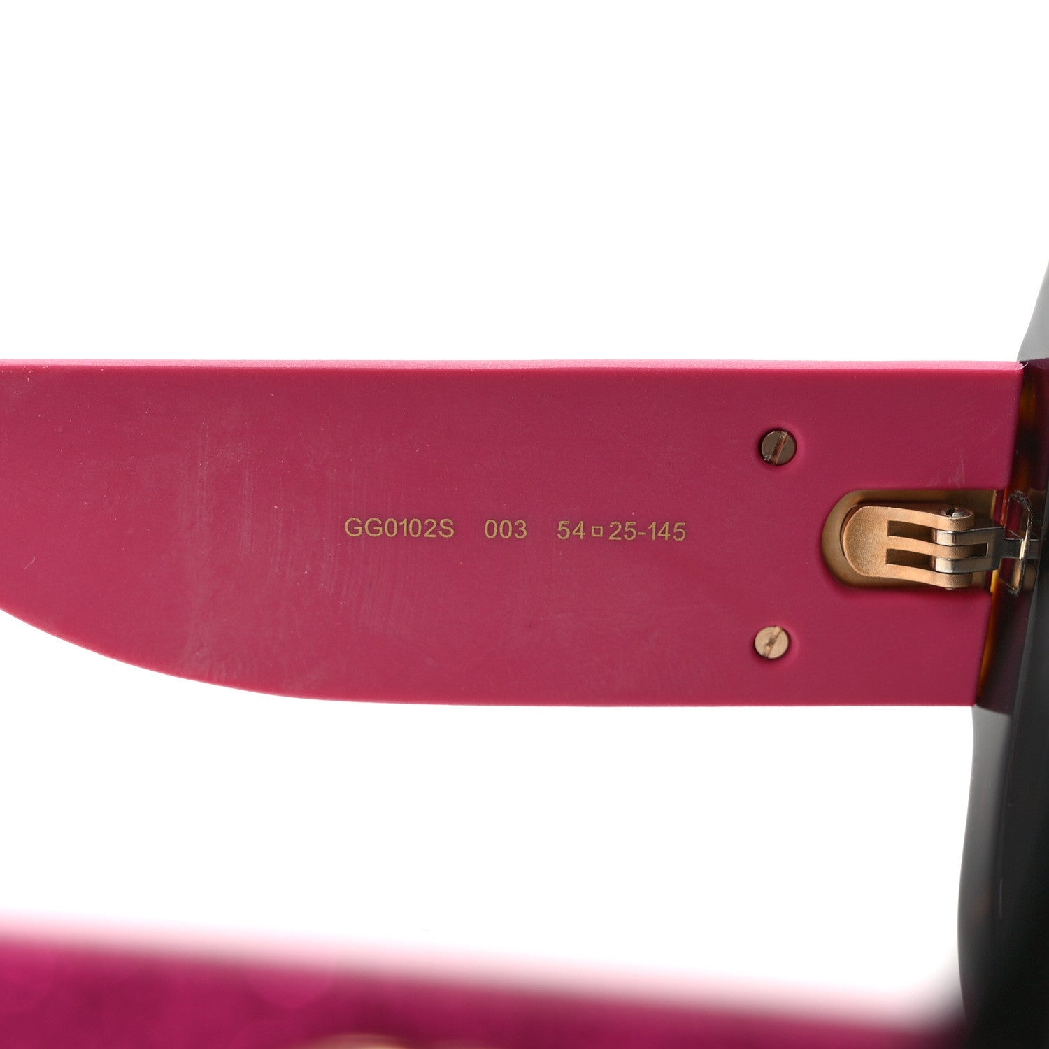 Gucci Square Frame GG0102S Sunglasses Glitter Pink Multi 7 of 7
