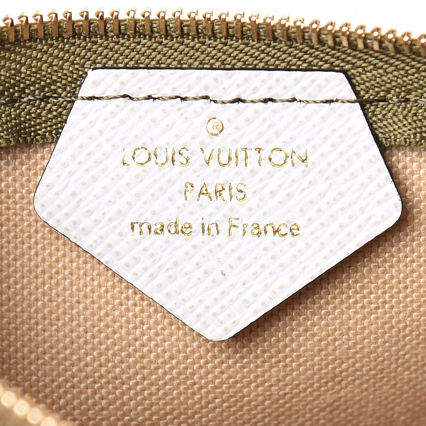Monogram Giant Micro Pochette Accessories Kaki White