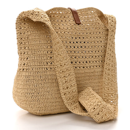 Saint Laurent Raffia Monogram Hobo Naturale 3 of 10