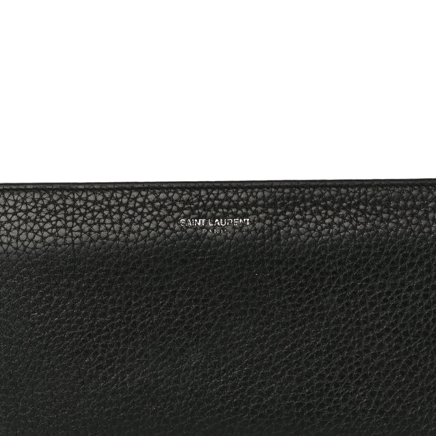 Grained Calfskin Rive Gauche Zip Around Wallet Black