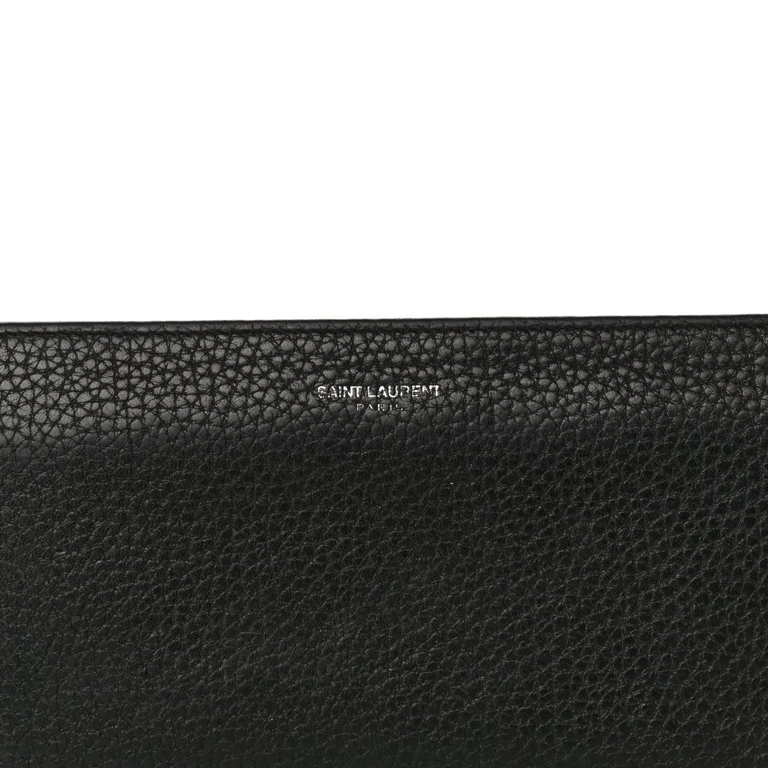 Saint Laurent Grained Calfskin Rive Gauche Zip Around Wallet Black 6 of 12