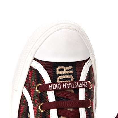 Christian Dior Canvas Bohemian Embroidered Womens Walk'N'Dior Low Top Sneakers 37.5 Black 9 of 10