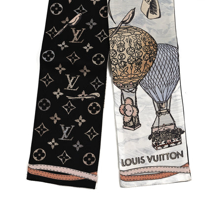 Louis Vuitton Silk Monogram Up And Away Bandeau Black White 2 of 3