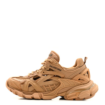 Balenciaga Rubber Mesh Monocolor Clear Sole Womens Track.2 Open Sneakers 35 Light Brown 1 of 11