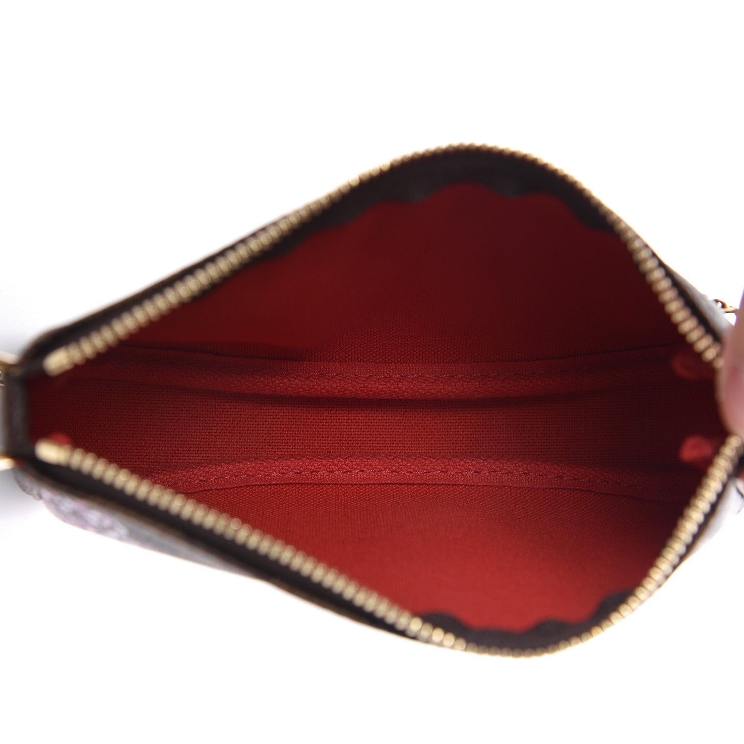 Louis Vuitton Damier Ebene 2019 Christmas Animation Mini Pochette Accessories Red 5 of 10