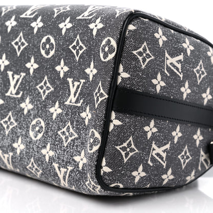 Louis Vuitton Denim Monogram Jacquard Speedy Bandouliere 25 Black 8 of 8