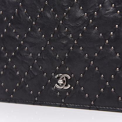 Chanel Crumpled Lambskin Studded Paris Dallas Wallet On Chain WOC Black 11 of 11