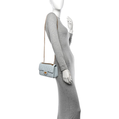 Chanel Aged Calfskin Quilted 2.55 Reissue Mini Flap Light Blue 2 of 10