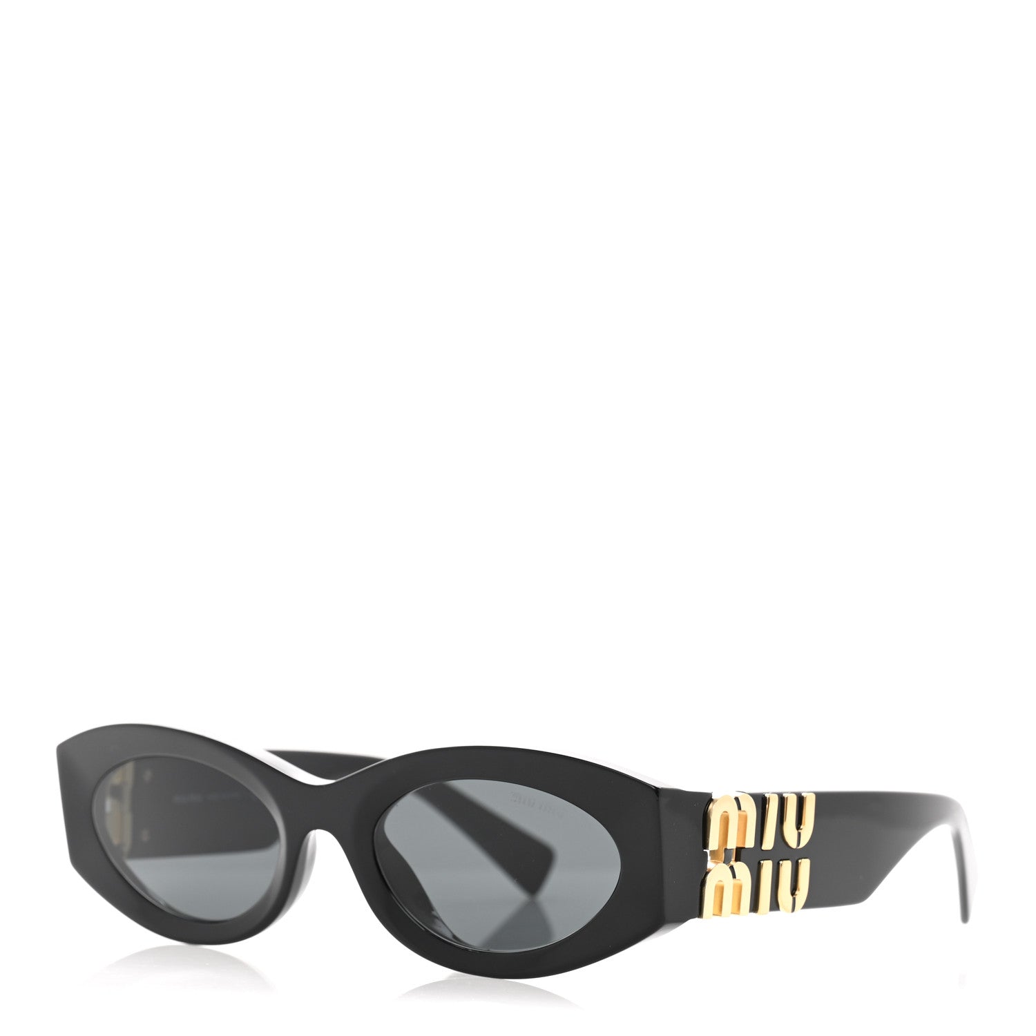 Miu Miu Acetate Oval Glimpse Sunglasses SMU11W Black 1 of 8