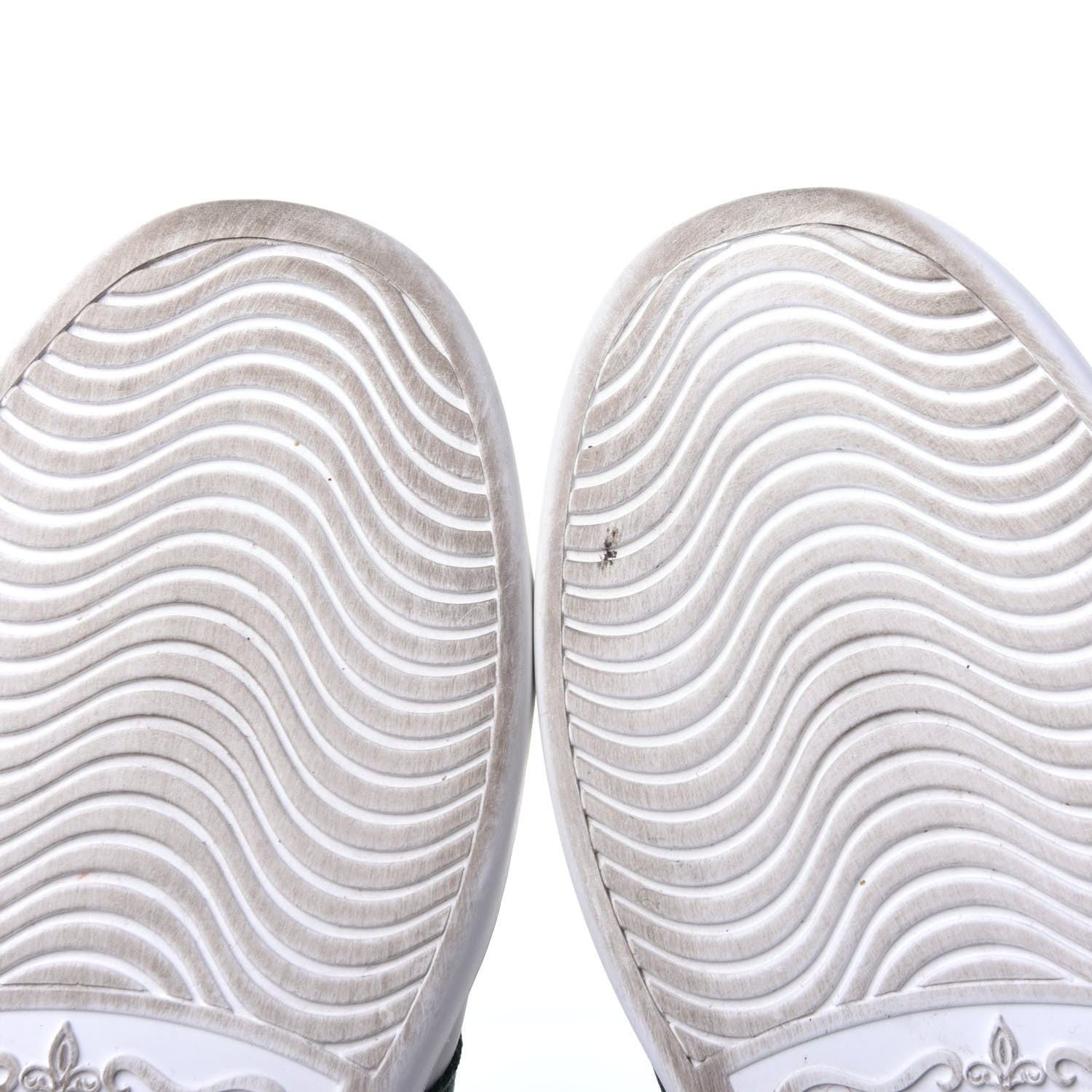 Gucci Calfskin Ayers Bee Embroidered Womens Ace Sneakers 37.5 White Green 10 of 16